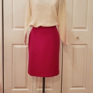 NWOT - TALBOTS PENCIL SKIRT - FUCHSIA PINK - 8P